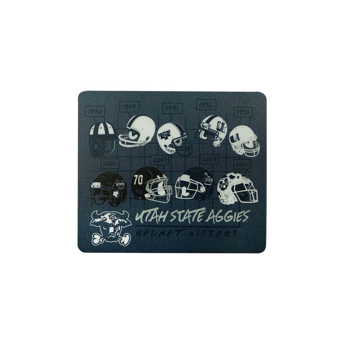Utah State Helmet History Sticker 2 Inch